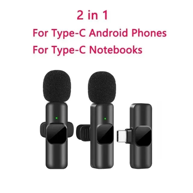 Xiaolo Wireless Lavalier Microphone | Rechargeable Omnidirectional Clip-On Mic for Home Studio & Content Creation