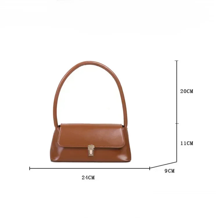 Women’s Soft PU Saddle Shoulder Bag – Casual Luxury Designer-Style Handbag with Interior Pockets