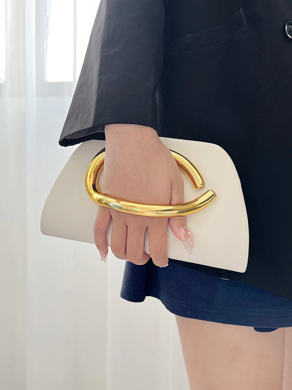 MIYIN PU Leather Box Clutch Bag for Women – Chain Strap Party Purse