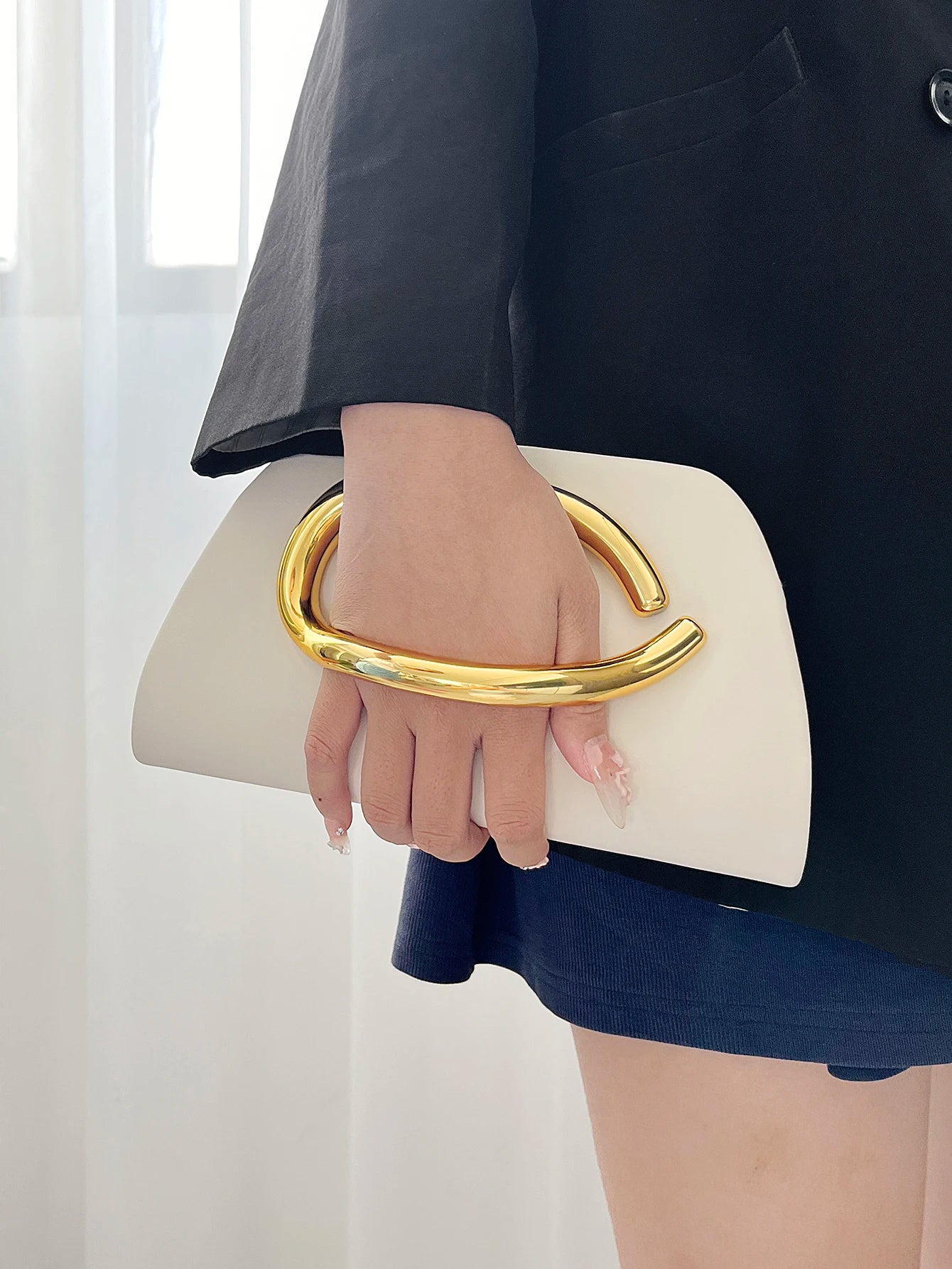 MIYIN PU Leather Box Clutch Bag for Women – Chain Strap Party Purse