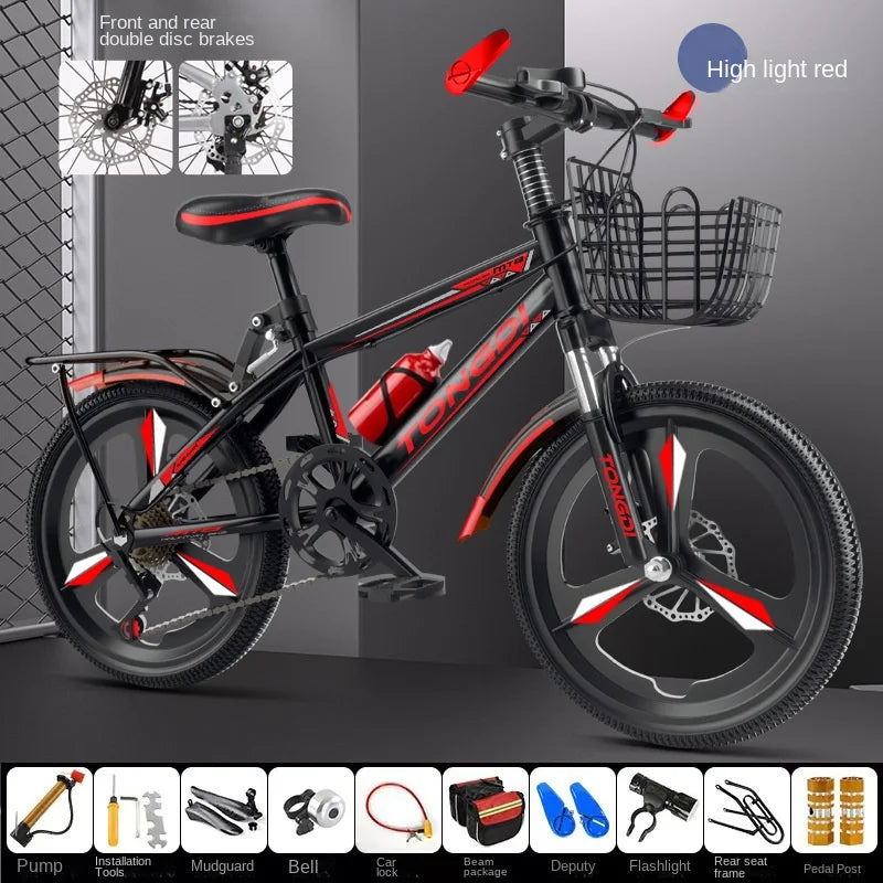 SMVP Premium Kids Bicycle (18 Inches) – Strong Steel Frame, V/Disc Brake