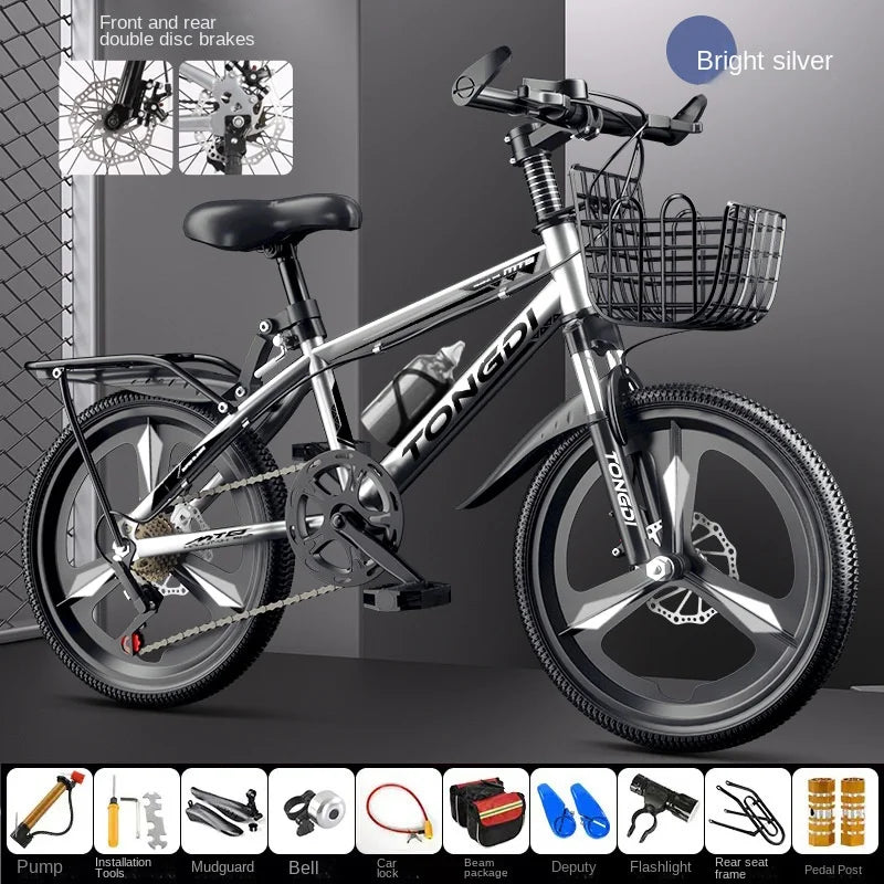 SMVP Premium Kids Bicycle (18 Inches) – Strong Steel Frame, V/Disc Brake