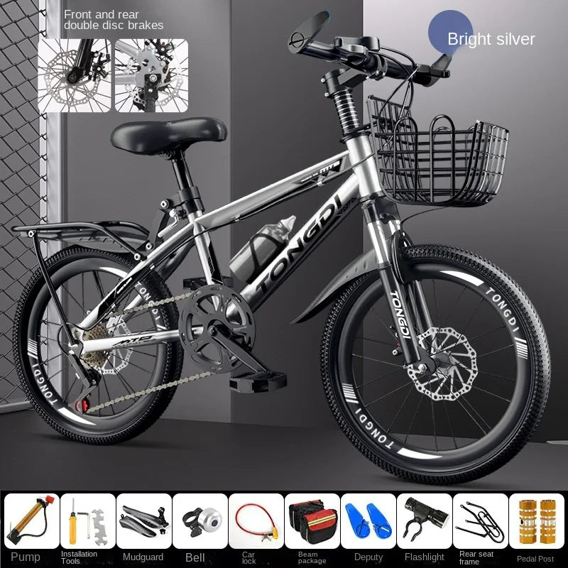 SMVP Premium Kids Bicycle (18 Inches) – Strong Steel Frame, V/Disc Brake