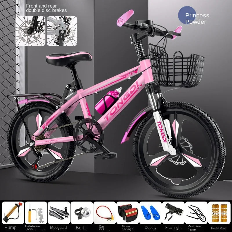 SMVP Premium Kids Bicycle (18 Inches) – Strong Steel Frame, V/Disc Brake