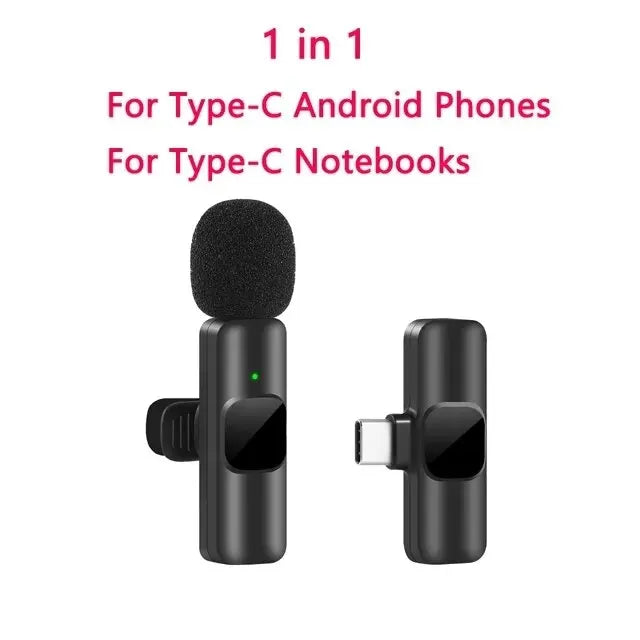 Xiaolo Wireless Lavalier Microphone | Rechargeable Omnidirectional Clip-On Mic for Home Studio & Content Creation
