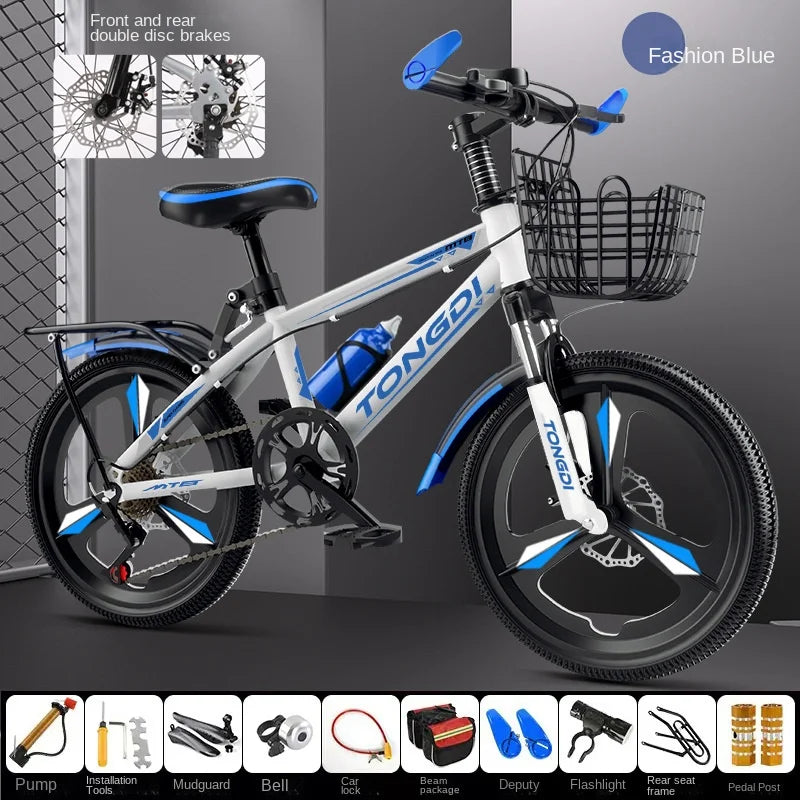 SMVP Premium Kids Bicycle (18 Inches) – Strong Steel Frame, V/Disc Brake