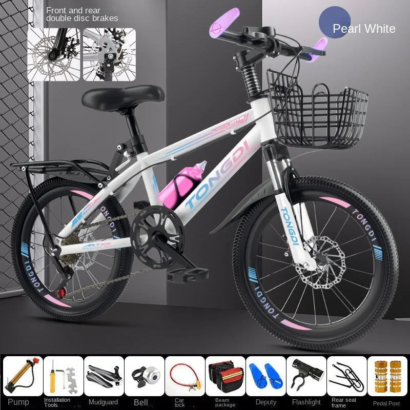 SMVP Premium Kids Bicycle (18 Inches) – Strong Steel Frame, V/Disc Brake