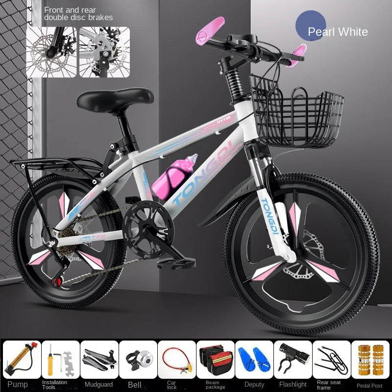 SMVP Premium Kids Bicycle (18 Inches) – Strong Steel Frame, V/Disc Brake