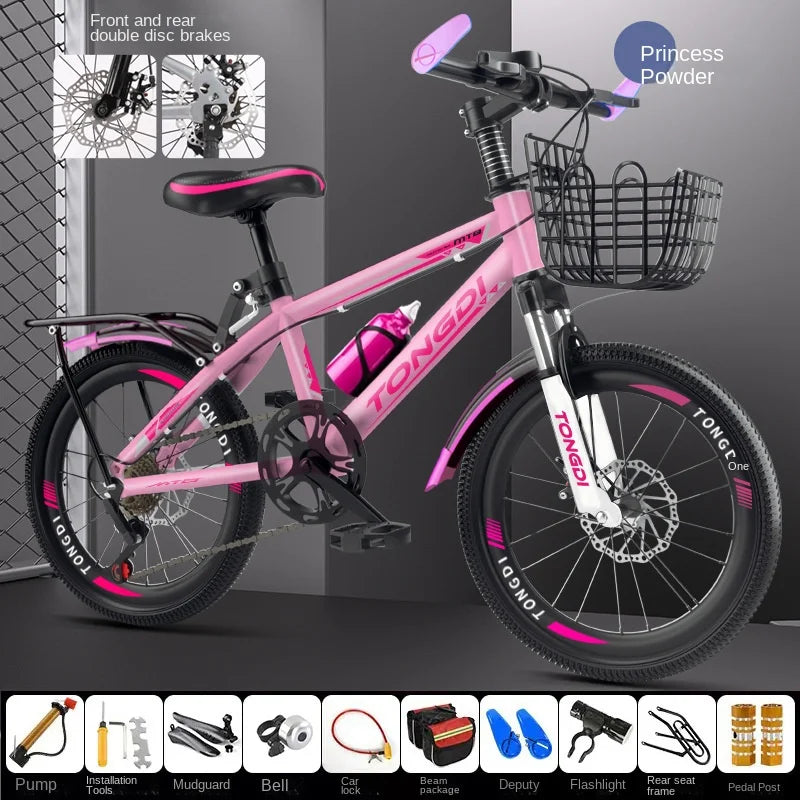 SMVP Premium Kids Bicycle (18 Inches) – Strong Steel Frame, V/Disc Brake