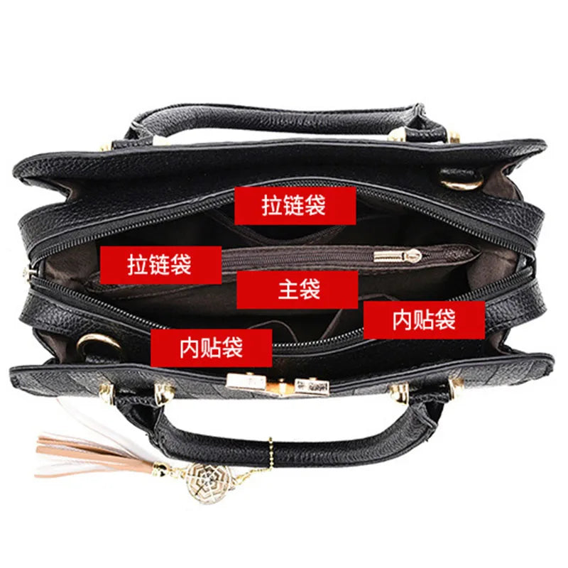 Women’s PU Leather Bucket Shoulder Bag – Solid Pattern Party Handbag with Zipper Closure & Flap Pocket