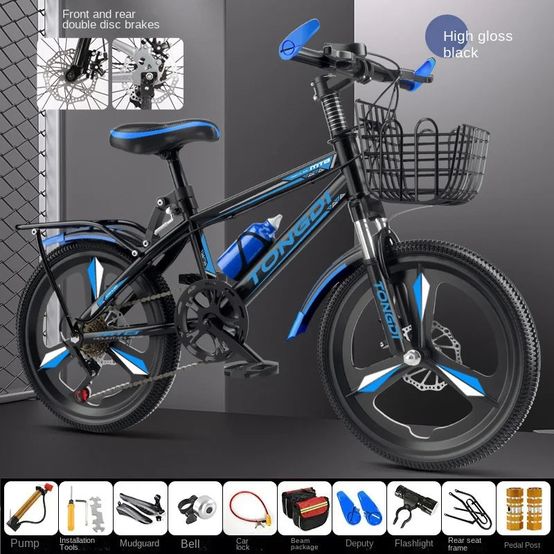 SMVP Premium Kids Bicycle (18 Inches) – Strong Steel Frame, V/Disc Brake